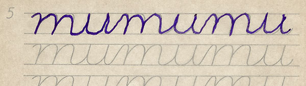 School script practice sheet