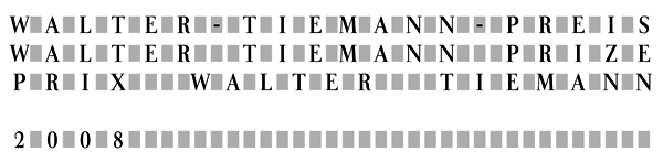 Walter Tiemann Prize 2008: Florian Hardwig